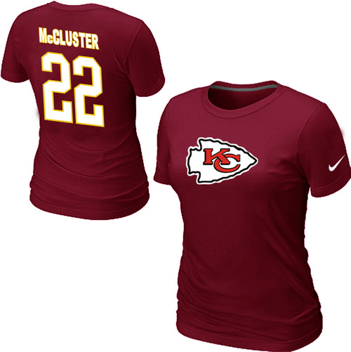 Nike Kansas City Chiefs #22 Dexter McCluster Name & Number Women's NFL T-Shirt - Red